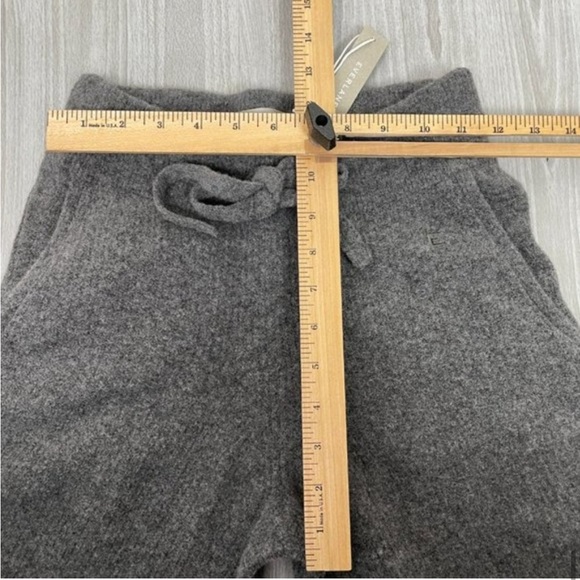 Everlane The Cozy Stretch Wide Leg Wool Blend Sweatpants Dark Gray - Picture 9 of 11